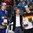 COLOGNE, GERMANY - MAY 6: Sweden's Victor Rask #49 and Germany's Patrick Hager #50 were named Players of the Game for their respective teams following Sweden's 7-2 preliminary round win at the 2017 IIHF Ice Hockey World Championship. (Photo by Andre Ringuette/HHOF-IIHF Images)

